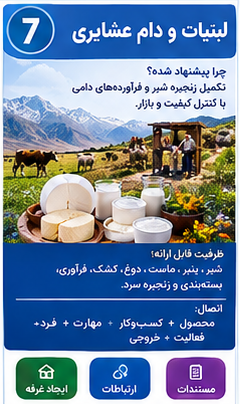 لبنیات و دام عشایری